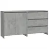 Image de vidaXL Buffets 2 pcs Gris bÂ¿Â¿ton Bois d'ingÂ¿Â¿nierie