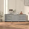 Image de Vidaxl Buffets 3 Pcs Gris BÃ©ton Bois D'ingÃ©nierie