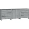 Image de vidaXL Buffets 3 pcs Sonoma gris Bois d'ingÃ©nierie