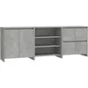 Image de vidaXL Buffets 3 pcs Gris bÃ©ton Bois d'ingÃ©nierie
