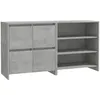Image de vidaXL Buffets 2 pcs Gris bÃ©ton Bois d'ingÃ©nierie