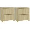 Image de Vidaxl Buffets 2 Pcs ChÃªne Sonoma 70x41x75 Cm AgglomÃ©rÃ©