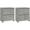 Image de vidaXL Buffets 2 pcs Gris bÃ©ton 70x41x75 cm AgglomÃ©rÃ©