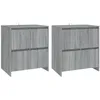 Image de vidaXL Buffets 2 pcs Sonoma gris 70x41x75 cm AgglomÃ©rÃ©