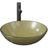 Image de vidaXL Lavabo de bain avec robinet et drain Ã  poussoir Verre trempÃ©