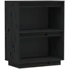 Image de vidaXL Armoire console Noir 60x34x75 cm Bois de pin solide