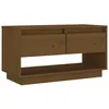Image de vidaXL Meuble TV Marron miel 74x34x40 cm Bois de pin massif