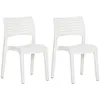 Image de Vidaxl Chaises De Jardin 2 Pcs Blanc PolypropylÃ¨ne
