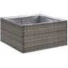 Image de Vidaxl JardiniÃ¨re Gris 80x80x40 Cm RÃ©sine TressÃ©e