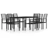 Image de Vidaxl Ensemble De Salle Ã Manger De Jardin 9 Pcs Noir