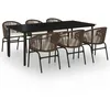 Image de Vidaxl Ensemble De Salle Ã Manger De Jardin 7 Pcs Marron