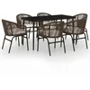 Image de Vidaxl Ensemble De Salle Ã Manger De Jardin 7 Pcs Marron