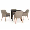 Image de Vidaxl Ensemble De Salle Ã Manger De Jardin Avec Coussins 5 Pcs Marron