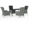 Image de Vidaxl Ensemble De Salle Ã Manger De Jardin 5 Pcs Gris Clair