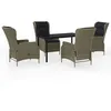 Image de Vidaxl Ensemble De Salle Ã Manger De Jardin 5 Pcs Marron