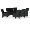 Image de Vidaxl Ensemble De Salle Ã Manger De Jardin 9 Pcs Gris FoncÃ©