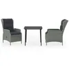 Image de Vidaxl Ensemble De Salle Ã Manger De Jardin 3 Pcs Gris Clair