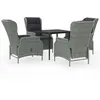 Image de Vidaxl Ensemble De Salle Ã Manger De Jardin 5 Pcs Gris Clair