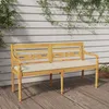 Image de Vidaxl Banc Batavia Avec Coussin CrÃ¨me 150 Cm Bois De Teck Massif