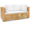 Image de Vidaxl CanapÃ©s D'angle De Jardin Et Coussins 2 Pcs Bois De Teck Massif