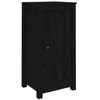 Image de vidaXL Buffets 2 pcs Noir 40x35x80 cm Bois massif de pin