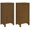 Image de vidaXL Buffets 2 pcs Marron miel 40x35x80 cm Bois massif de pin