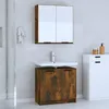 Image de vidaXL Buffet Gris 70x35x80 cm Bois massif de pin