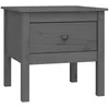 Image de vidaXL Table d'appoint Gris 50x50x49 cm Bois massif de pin