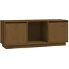 Image de vidaXL Meuble TV Marron miel 110,5x35x44 cm Bois de pin massif