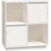 Image de vidaXL Buffet Blanc 74x35x80 cm Bois massif de pin