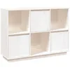 Image de vidaXL Buffet Blanc 110,5x35x80 cm Bois massif de pin