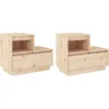 Image de vidaXL Tables de chevet 2 pcs Gris 60x34x51 cm Bois de pin solide