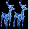 Image de vidaXL Rennes de NoÃ«l 2 pcs 80 LED Bleu Acrylique