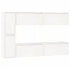 Image de vidaXL Meubles TV 6 pcs Blanc Bois massif de pin
