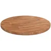 Image de vidaXL Dessus de table rond Marron clair Ã30x1,5 cm Bois chÃªne traitÃ©