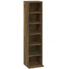 Image de Vidaxl Armoire Ã Cd ChÃªne FumÃ© 21x20x88 Cm Bois D'ingÃ©nierie