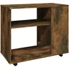 Image de vidaXL Table d'appoint ChÃªne fumÃ© 70x35x55 cm Bois d'ingÃ©nierie