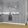 Image de vidaXL Armoire en verre suspendue ""Lyon"" Sonoma gris