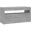 Image de vidaXL Meuble TV avec lumiÃ¨res LED Sonoma gris 75x35x40 cm