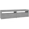 Image de vidaXL Meubles TV avec lumiÃ¨res LED 2 pcs Sonoma gris 75x35x40 cm