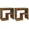 Image de vidaXL Tables de chevet 2 pcs ChÃªne fumÃ© 40x30x40 cm Bois d'ingÃ©nierie