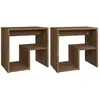 Image de vidaXL Tables de chevet 2 pcs ChÃªne marron 40x30x40 cm Bois ingÃ©nierie