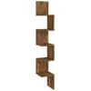 Image de Vidaxl ÃtagÃ¨re D'angle Murale ChÃªne FumÃ© 20x20x127,5cm Bois IngÃ©nierie