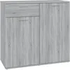 Image de vidaXL Buffet Sonoma gris 80x36x75 cm Bois d'ingÃ©nierie