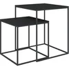 Image de Vidaxl Ensemble De Table Basse 2 Pcs Bois D'ingÃ©nierie Et MÃ©tal