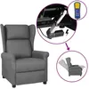 Image de vidaXL Fauteuil inclinable Ã©lectrique Ã  oreilles gris clair tissu