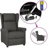 Image de vidaXL Fauteuil inclinable Ã©lectrique Ã  oreilles gris foncÃ© tissu