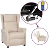 Image de vidaXL Fauteuil inclinable Ã©lectrique Ã  oreilles crÃ¨me tissu