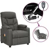 Image de vidaXL Fauteuil de massage inclinable Ã©lectrique Gris foncÃ© Tissu