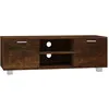 Image de Vidaxl Meuble Tv ChÃªne FumÃ© 120x40,5x35 Cm Bois D'ingÃ©nierie